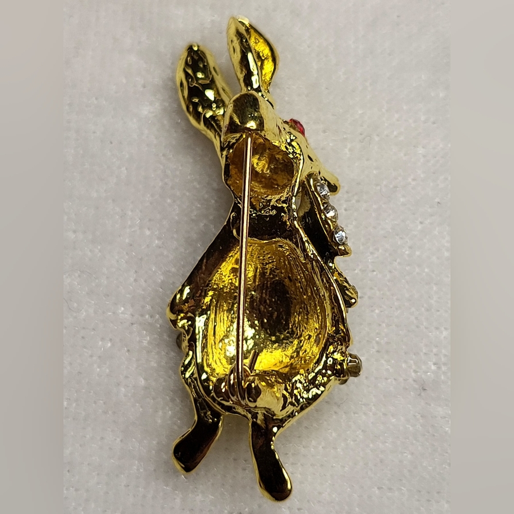 New Gold-tone Rabbit Brooch / Pin - Picture 2 of 3